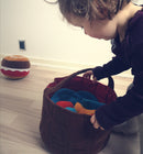 Samtalekurv med madvarer i stof - fra 6 mdr.