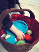 Samtalekurv med madvarer i stof - fra 6 mdr.