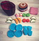 Samtalekurv med madvarer i stof - fra 6 mdr.