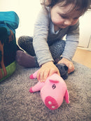 Samtalekurv med bondegårdsdyr i stof - Fra 6 mdr. - Billede 1