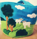 Samtalekurv med bondegårdsdyr i stof - Fra 6 mdr. - Billede 1