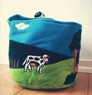 Samtalekurv med bondegårdsdyr i stof - Fra 6 mdr. - Billede 1