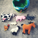 Samtalekurv med bondegårdsdyr i stof - Fra 6 mdr. - Billede 1