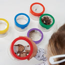 Regnbue Forstørrelsesdåser - 6 stk - 3 x Zoom - TickiT - Fra 3 år. - Billede 1