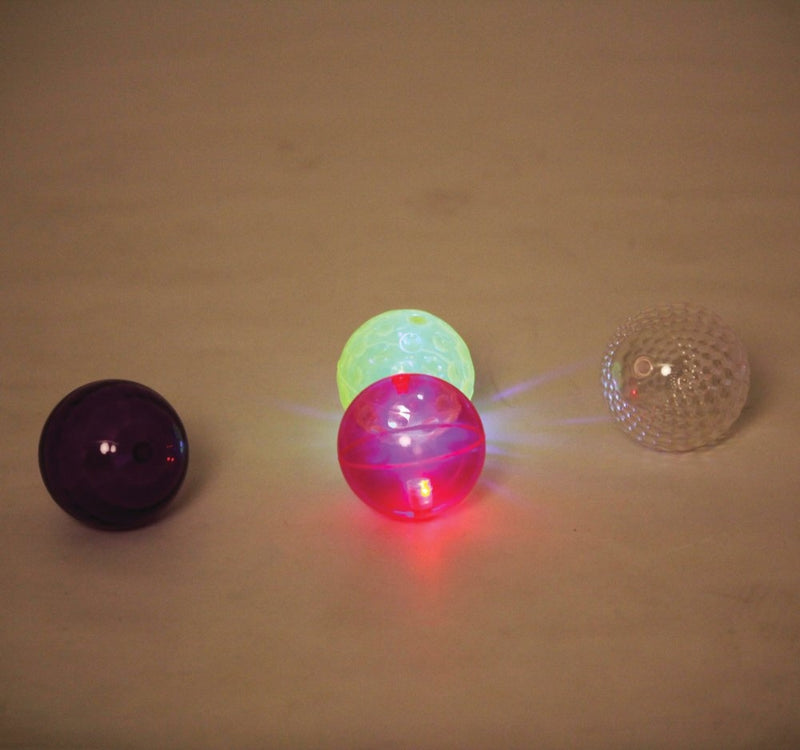 Blinkende Hoppebolde - Sæt med 4 stk - Ø:10 cm - Billede 1