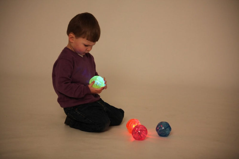 Blinkende Irregulære Hoppebolde - Sæt med 4 stk - Ø:7 cm - Billede 1