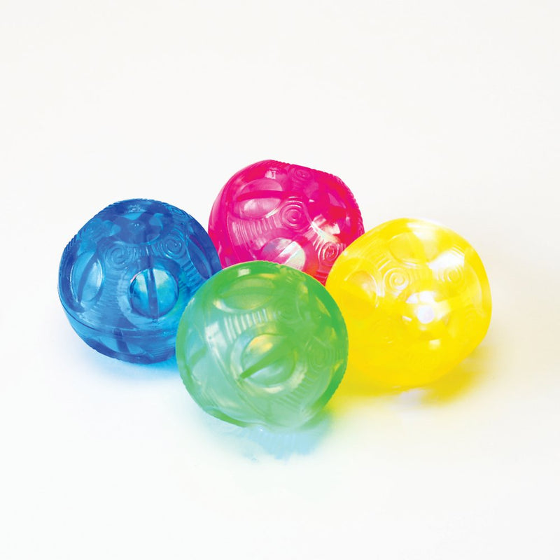 Blinkende Irregulære Hoppebolde - Sæt med 4 stk - Ø:7 cm - Billede 1