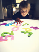 Farvede Tal i Akryl - 70mm - 12 stk. - Billede 1