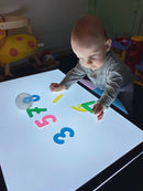 Farvede Tal i Akryl - 70mm - 12 stk. - Billede 1