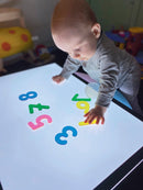 Farvede Tal i Akryl - 70mm - 12 stk. - Billede 1