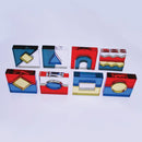 Byggeklodser i transparent farvet akryl - 25 stk. - Billede 1