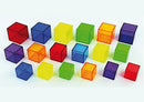 Translucente Farvede Byggeklodser - 5x5 cm - 54 stk. - Billede 1