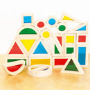 Sanseklodser - Sæt med 24 stk geometriske farvede - Fra 12 mdr. - Billede 1