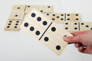 Domino i træ - 28 store brikker - L:15 cm - Billede 1