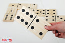 Domino i træ - 28 store brikker - L:15 cm - Billede 1