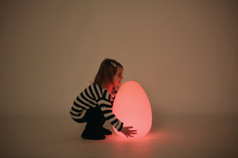 Ægget lampe med LED lys - 16 farver - Ø:30 cm - inkl fjernbetjening. - Billede 1