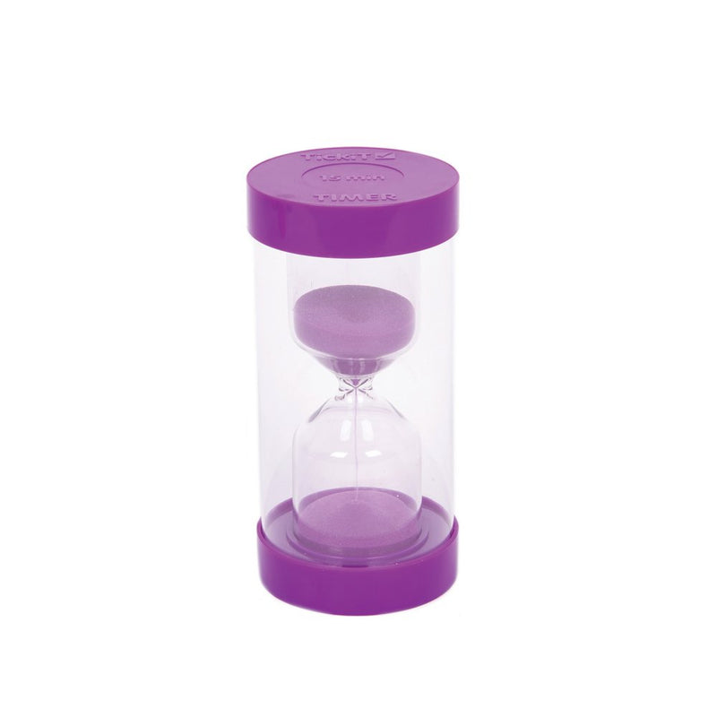 Timeglas med sand - 15 minutter - Lilla - TickiT - Billede 1