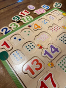 Puslespil i træ - Tæl til 20 - Wacky Wonders - Fra 2 år.