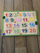 Puslespil i træ - Tæl til 20 - Wacky Wonders - Fra 2 år.