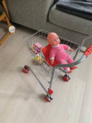 Lege-indkøbsvogn i metal med legemad indhold - Tanner - Fra 3 år. - Billede 1