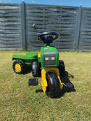 3-Hjulet Pedaltraktor med vogn - rollyToys - Fra 2,5 år. - Billede 1