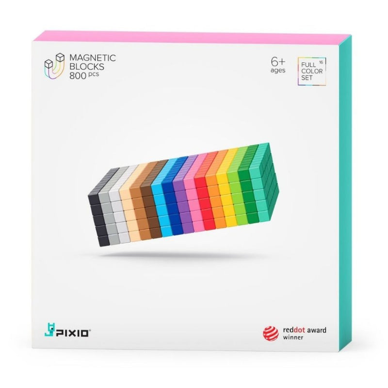 Pixio Magnetklodser - 800 dele - 16 farver - Gratis APP - fra 6 år - Billede 1