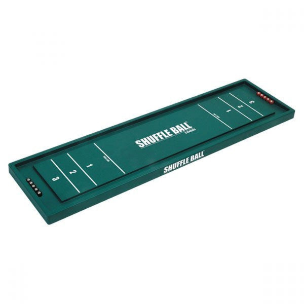 Shuffleboard - Grøn - Inkl. 10 puck - Mål: 122 x 33 cm - Billede 1