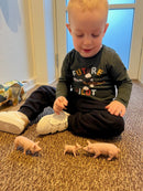 Dyr - Grisefamilie fra Papo - 4 stk.