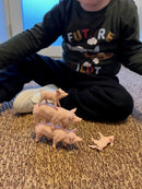 Dyr - Grisefamilie fra Papo - 4 stk.