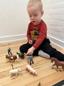 Dyr - Bondefamilie fra Papo - 8 stk.