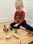 Dyr - Bondefamilie fra Papo - 8 stk.