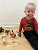 Dyr - Bondefamilie fra Papo - 8 stk.