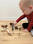 Dyr - Bondefamilie fra Papo - 8 stk.