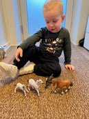 Dyr - Hestefamilie fra Papo - 4 stk.