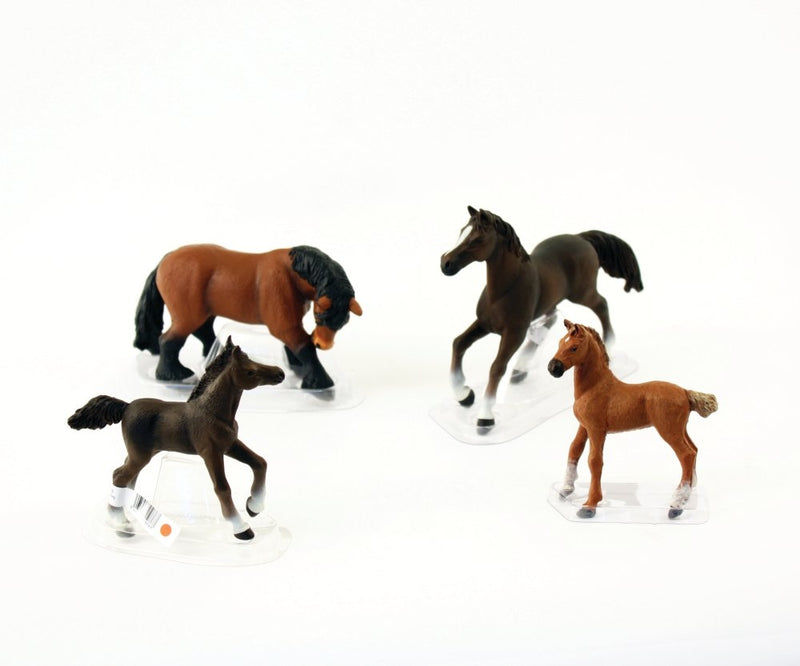 Dyr - Hestefamilie fra Papo - 4 stk. - Billede 1