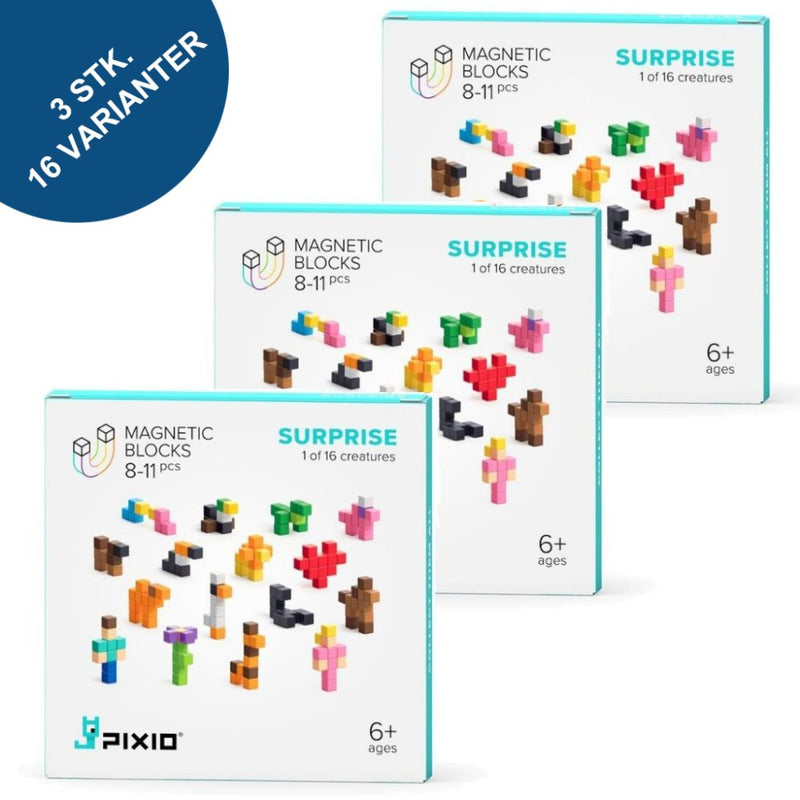 Pixio Surprise - 3 pakker med 8-11 magneter - Leveres assorteret! - Billede 1