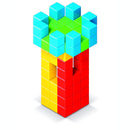 Magicube GREEN - 64 dele - Fra 1 år. - Billede 1