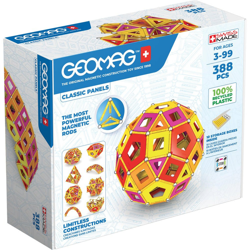 Geomag Classic - Magneter af genbrugsplast - Varm - 388 dele - Fra 3 år. - Billede 1
