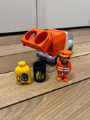 Playmobil 1.2.3 - Skraldebil inklusiv 1 figur - 6774.