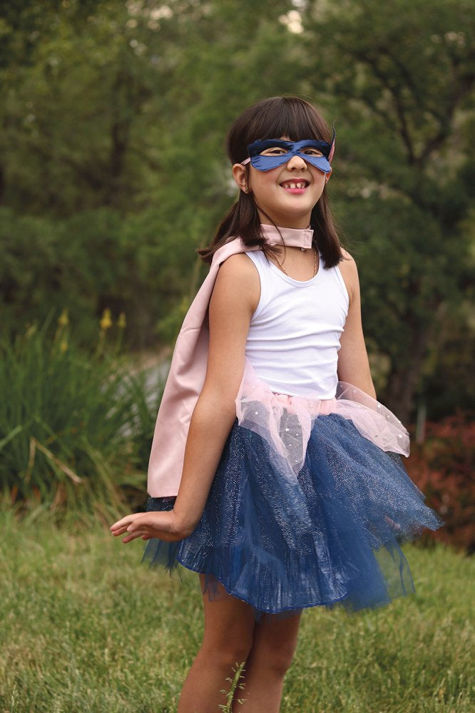 Udklædning - Superhelte kostume - Rosa/blå - Str. 4-6 år. - Billede 1