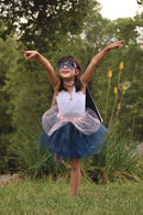 Udklædning - Superhelte kostume - Rosa/blå - Str. 7-8 år. - Billede 1