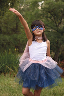 Udklædning - Superhelte kostume - Rosa/blå - Str. 7-8 år. - Billede 1