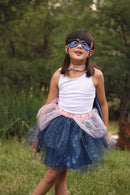 Udklædning - Superhelte kostume - Rosa/blå - Str. 7-8 år. - Billede 1