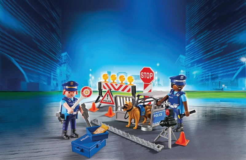 Playmobil City Action - Politivejspærring m 2 figurer - 6924 - Billede 1