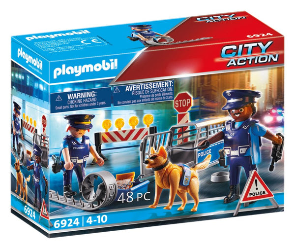 Playmobil City Action - Politivejspærring m 2 figurer - 6924 - Billede 1