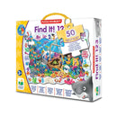 Gulvpuslespil - 123 Find Det - Under Vandet - 90 x 60 cm - The Learning Journey - Billede 1