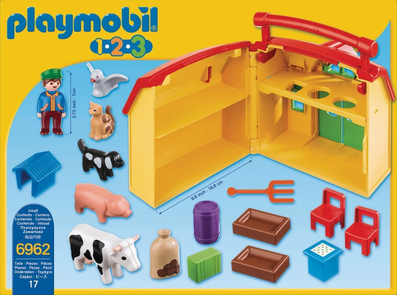 Playmobil 1.2.3 - Bondegård - fra 18 mdr. - Billede 1