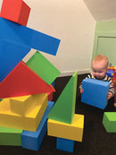 EduShape Store Skumbyggeklodser - 32 stk - Fra 0 år. - Billede 1