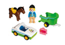 Playmobil 1.2.3 - Bil med hestetrailer - 70181. - Billede 1