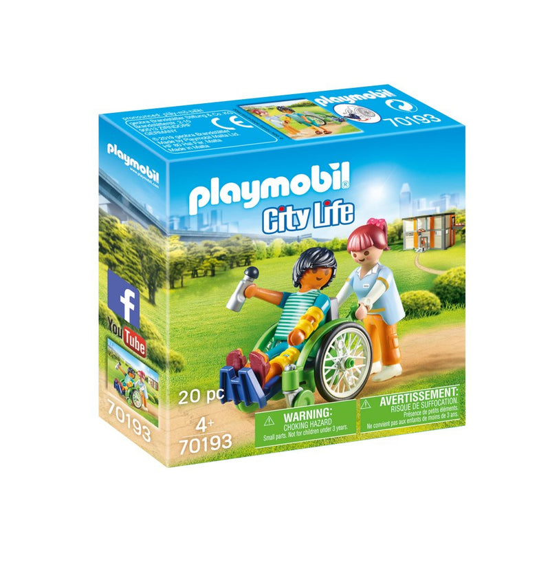 Playmobil City Life - Patient i kørestol - 70193 - Fra 4 år. - Billede 1